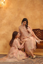 Rosy Embroidered Chanderi Suit Set