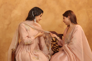 Rosy Embroidered Chanderi Suit Set