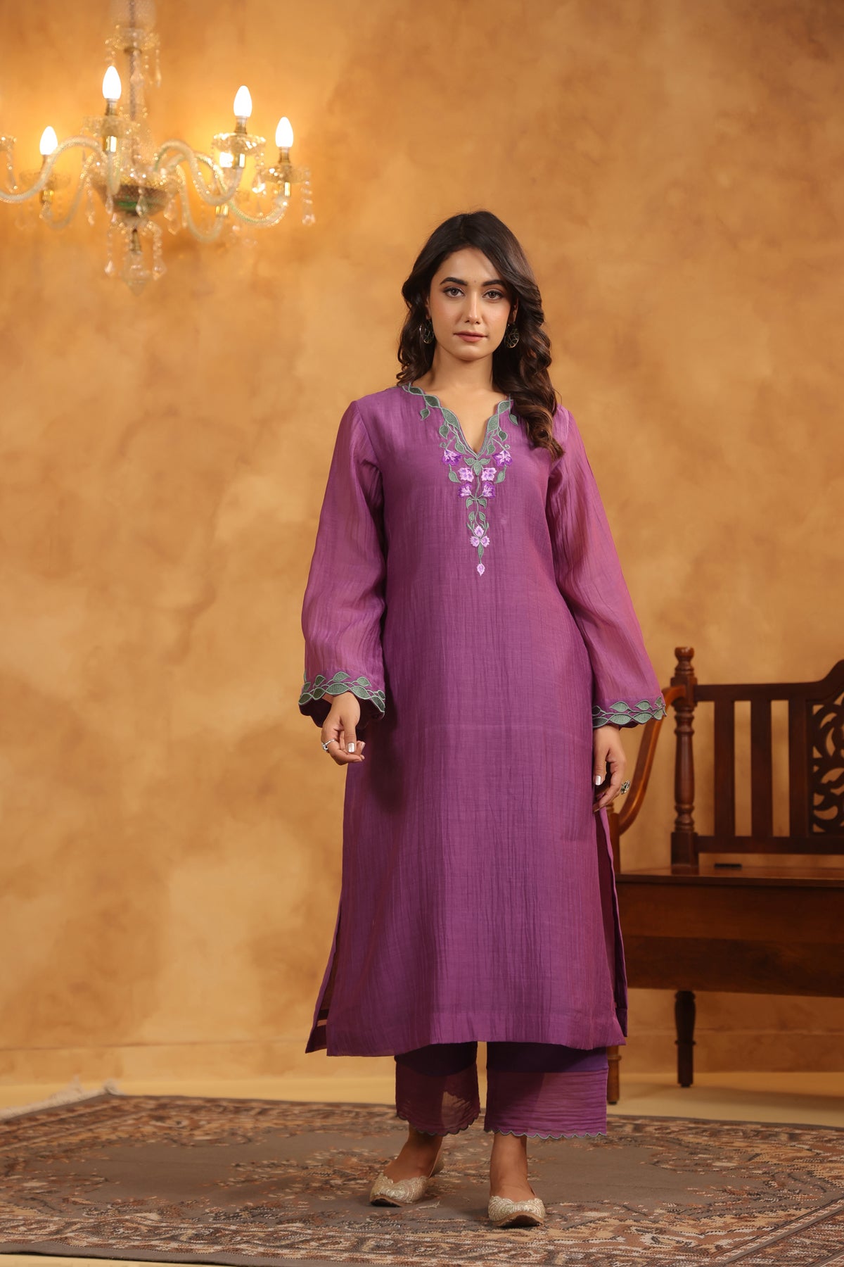 The Raat Ki Rani Royal Embroidered Suit Set Main image