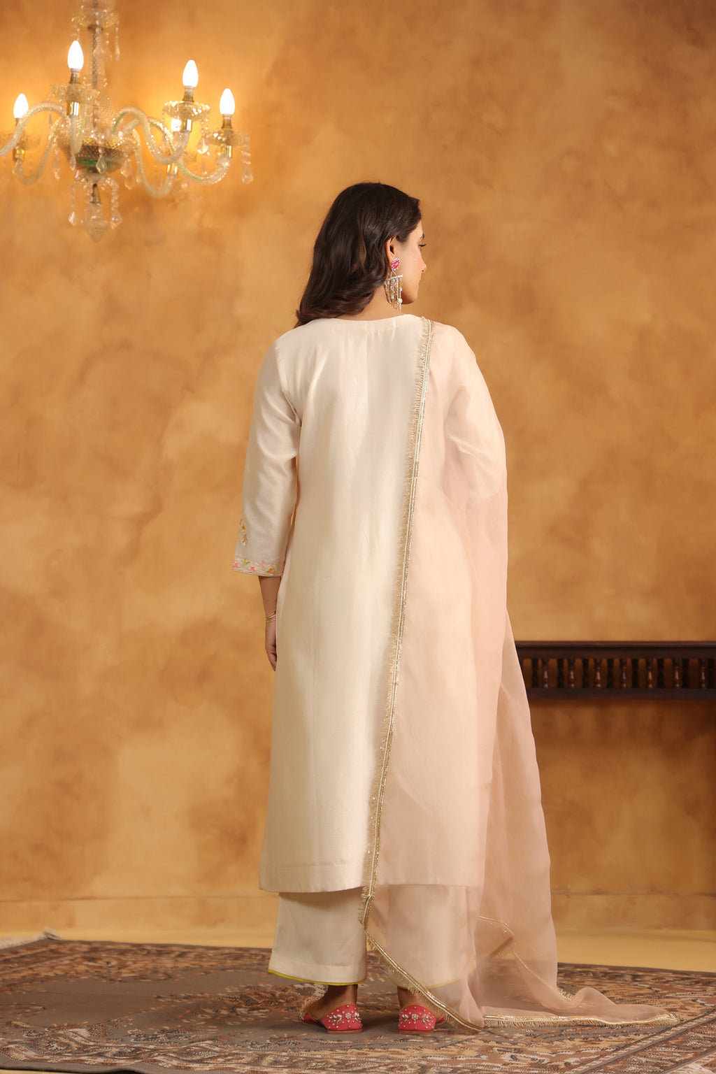 Ivory Bloom Hand Embroidered Kurta Set