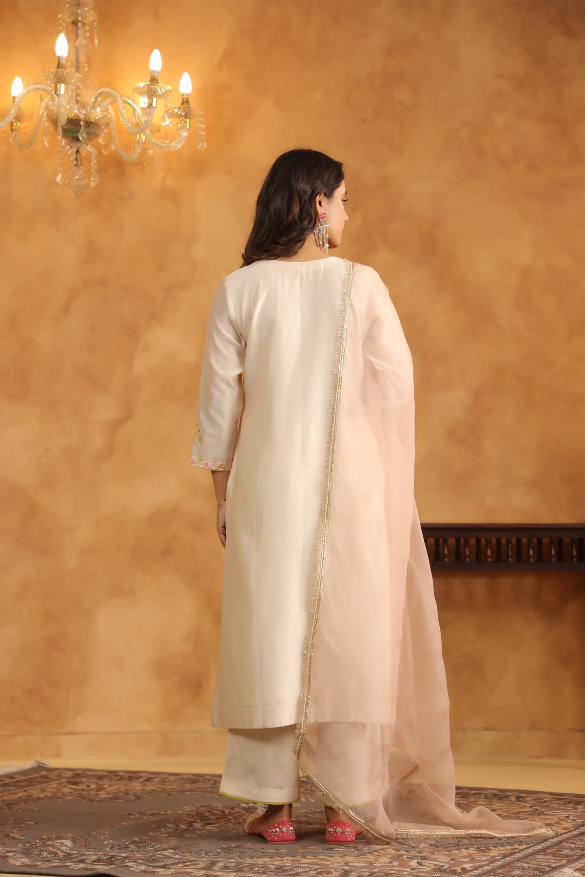 Ivory Bloom Hand Embroidered Kurta Set