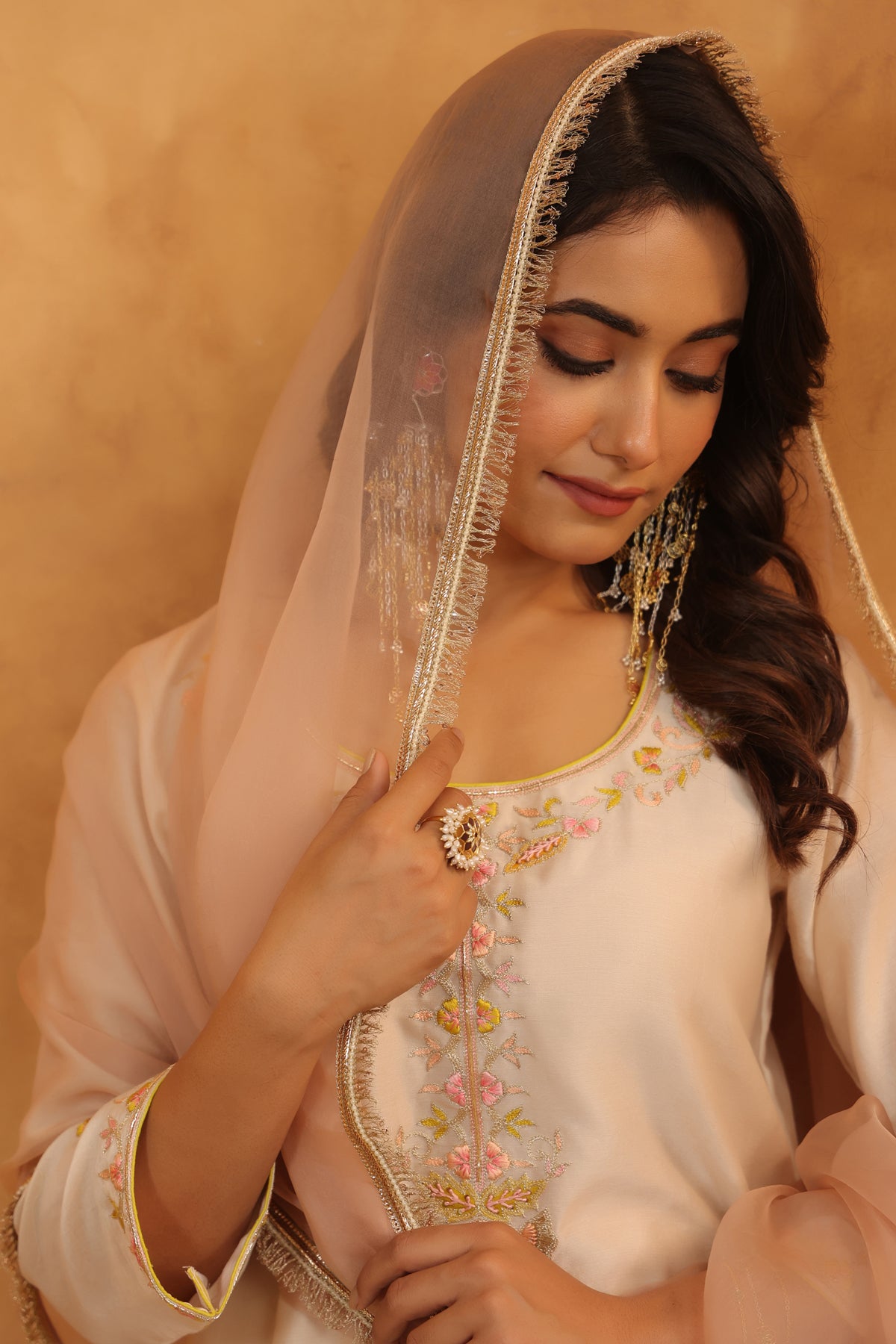 Ivory Bloom Hand Embroidered Kurta Set