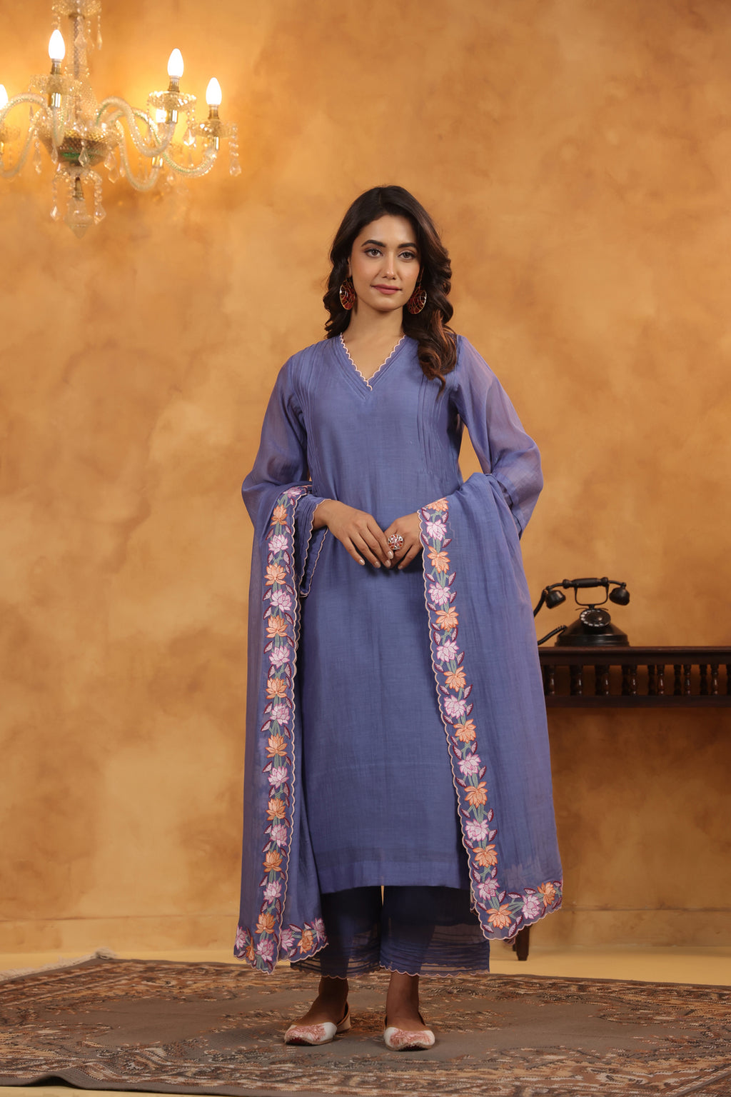 Twlight Haze Scalloped Kurta Set
