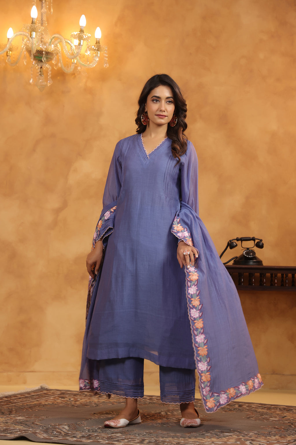 Twlight Haze Scalloped Kurta Set