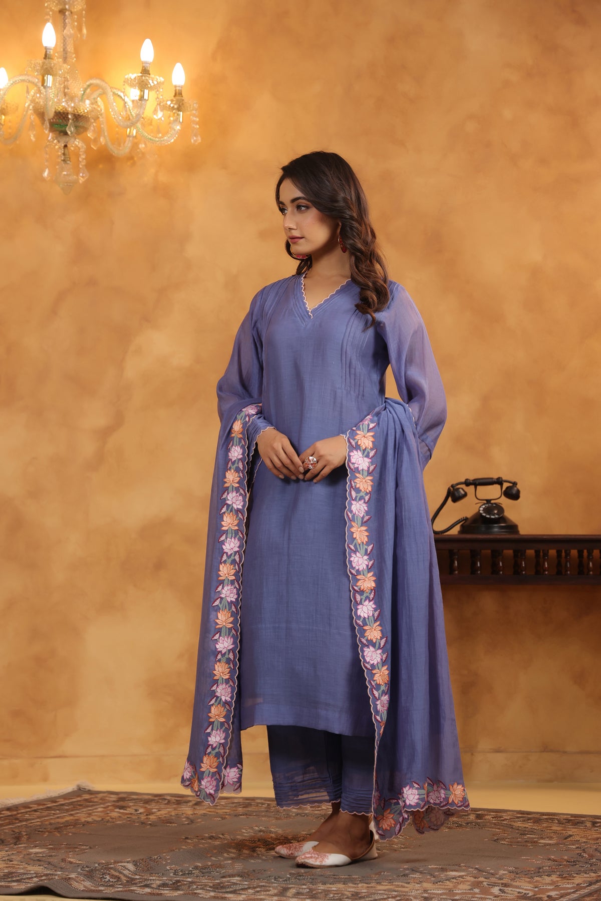 Twlight Haze Scalloped Kurta Set