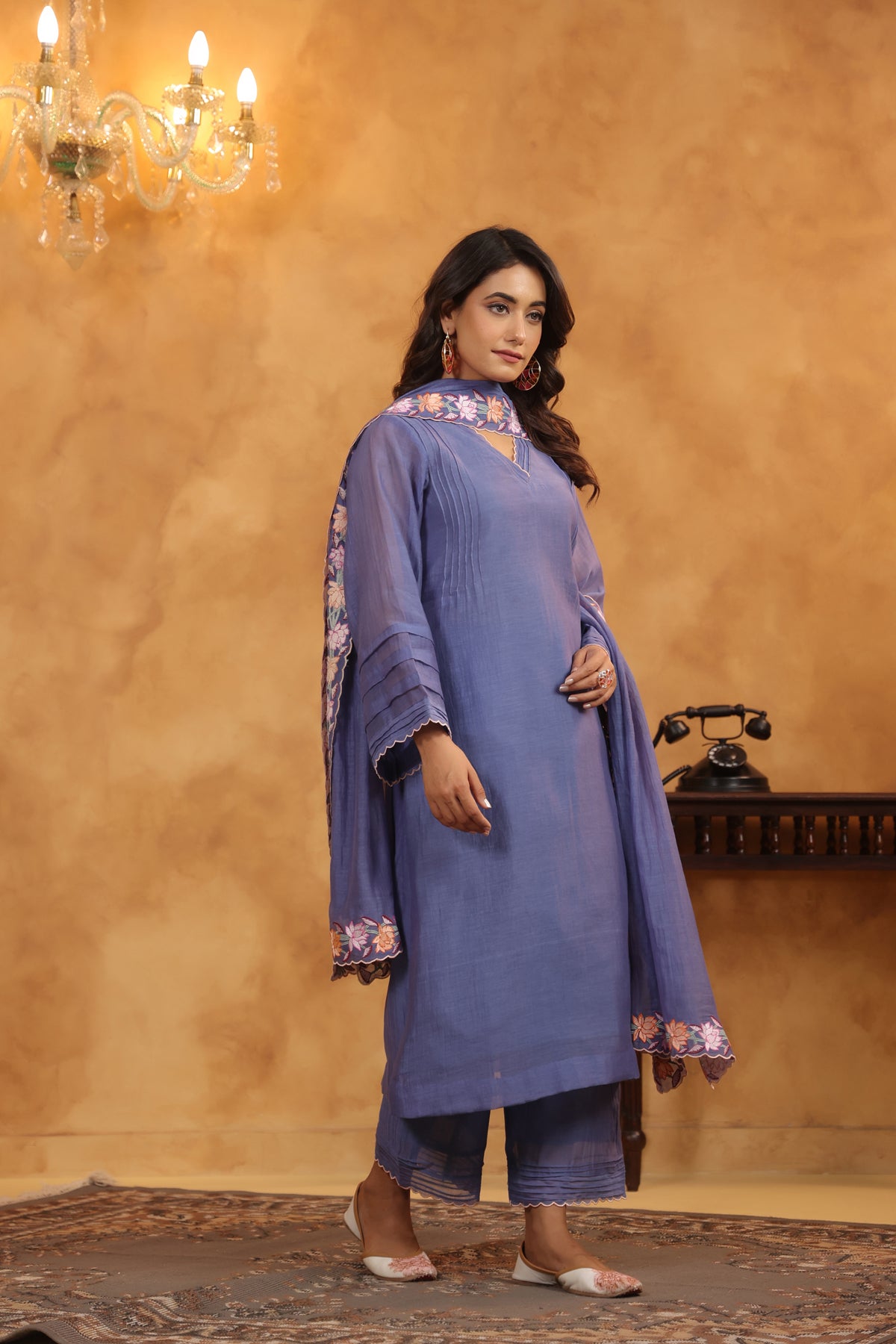 Twlight Haze Scalloped Kurta Set