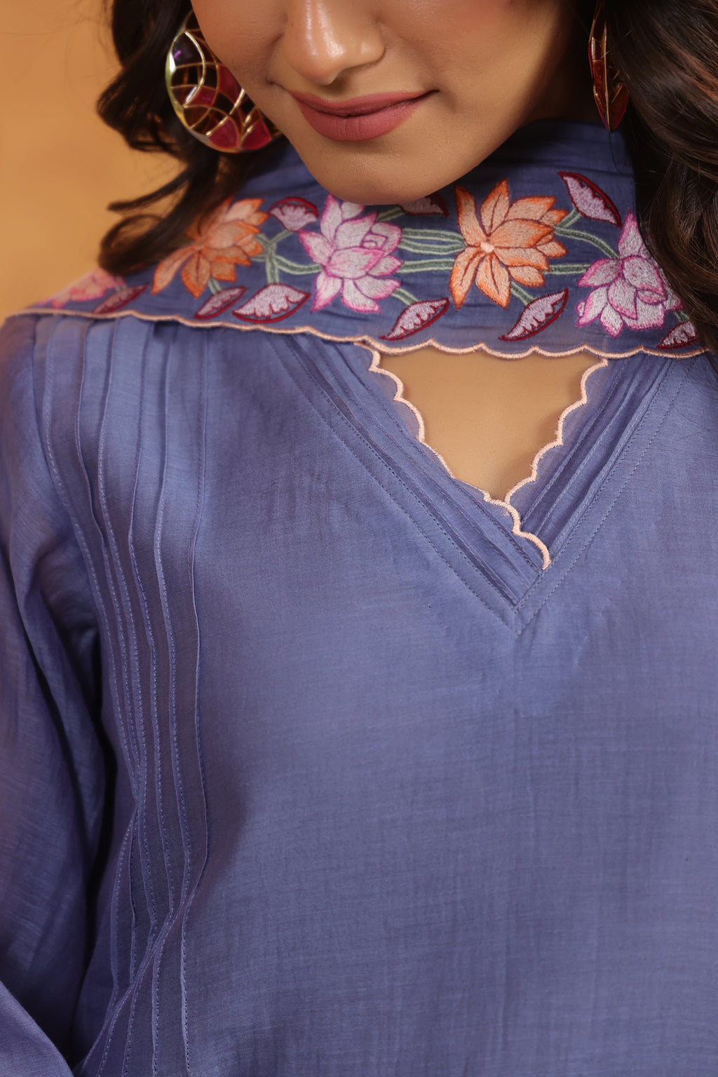 Twlight Haze Scalloped Kurta Set