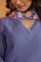 Twlight Haze Scalloped Kurta Set