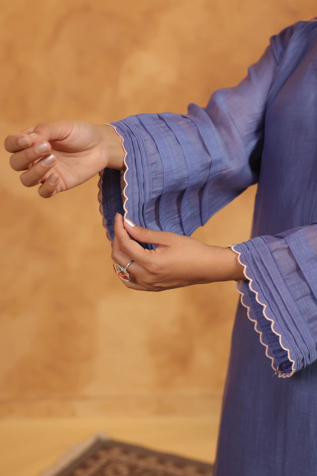 Twlight Haze Scalloped Kurta Set