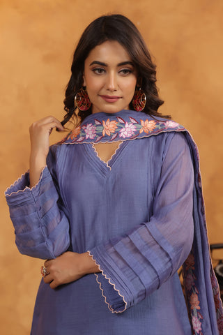 Twlight Haze Scalloped Kurta Set