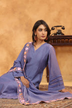 Twlight Haze Scalloped Kurta Set