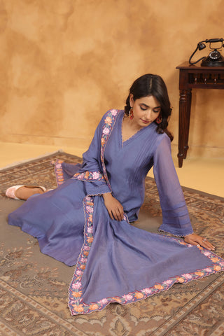 Twlight Haze Scalloped Kurta Set