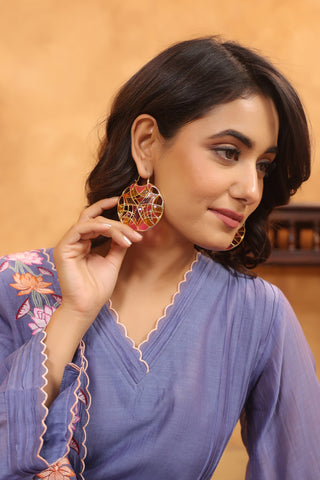 Twlight Haze Scalloped Kurta Set