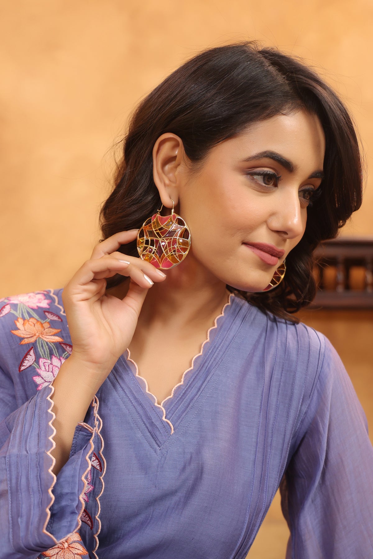 Twlight Haze Scalloped Kurta Set