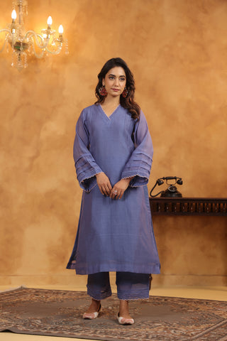 Twlight Haze Scalloped Kurta Set