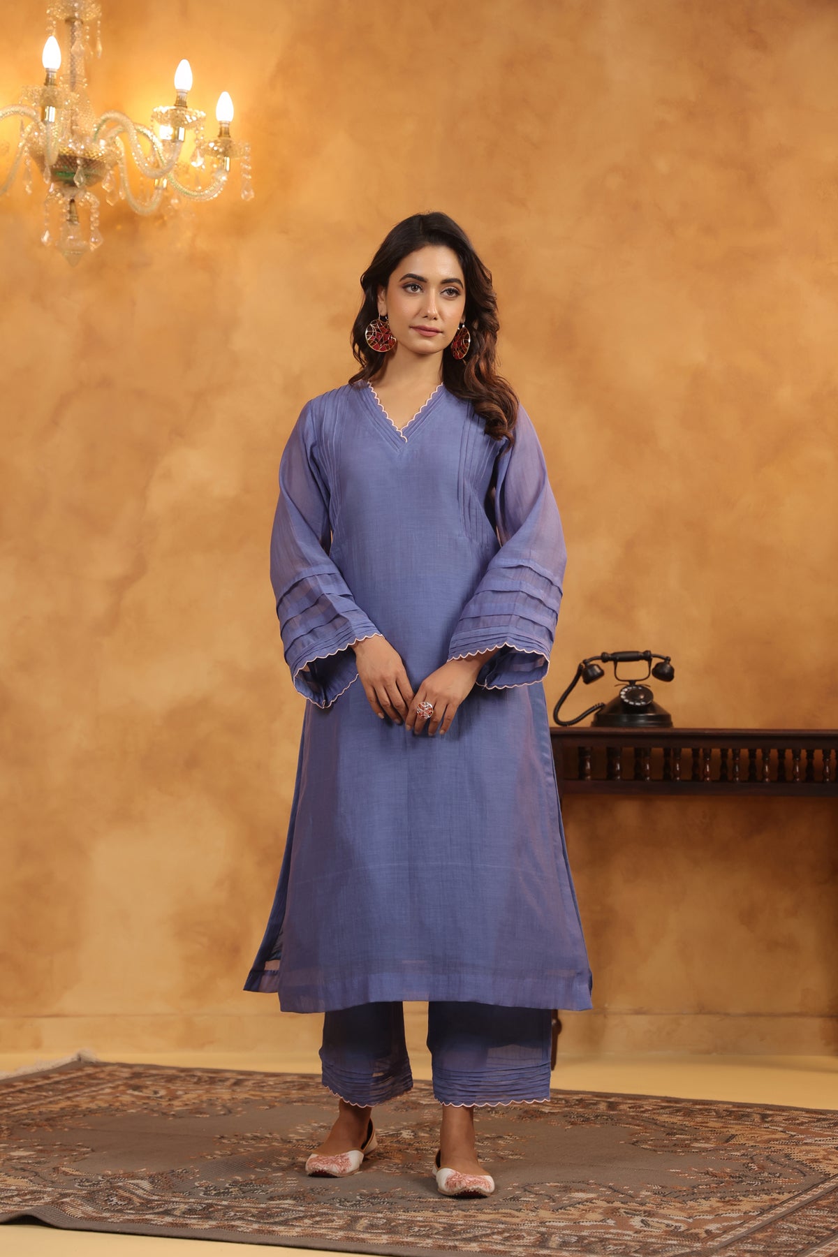 Twlight Haze Scalloped Kurta Set