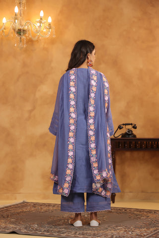Twlight Haze Scalloped Kurta Set