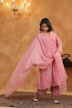 Dusty Pink Flowy Suit Set