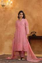 Dusty Pink Flowy Suit Set