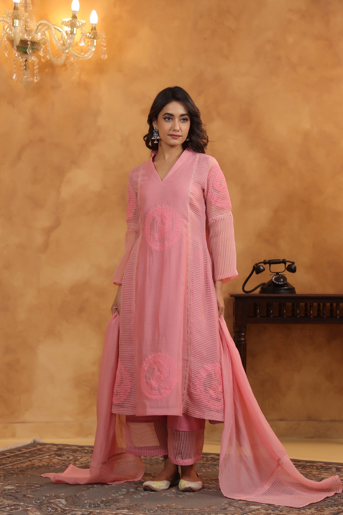 Dusty Pink Flowy Suit Set