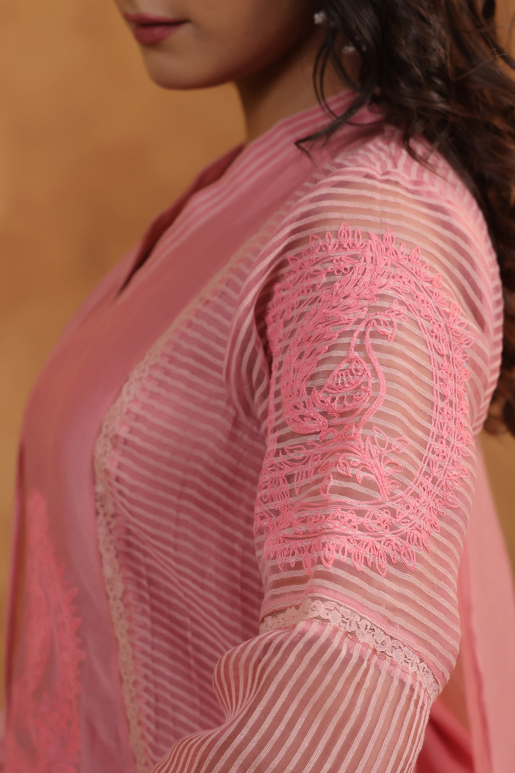 Dusty Pink Flowy Suit Set