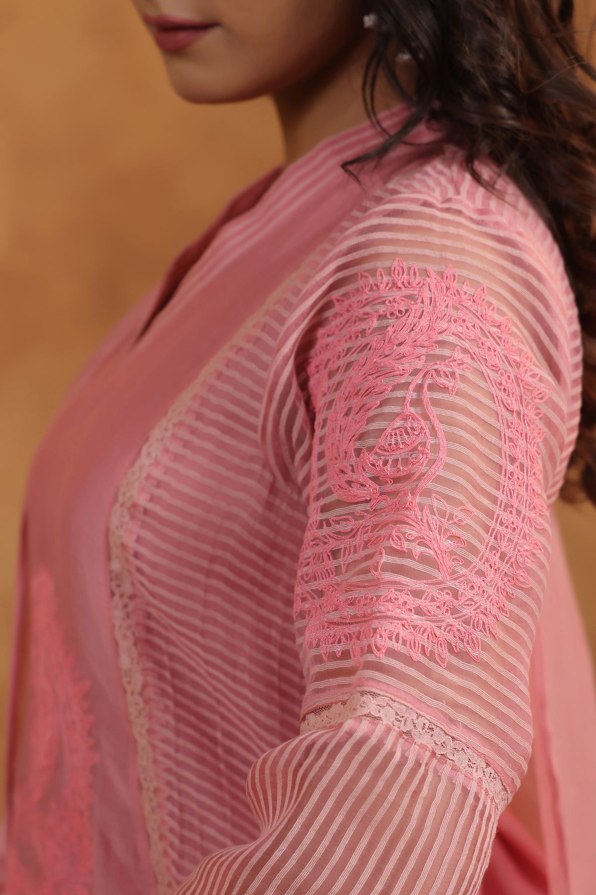 Dusty Pink Flowy Suit Set