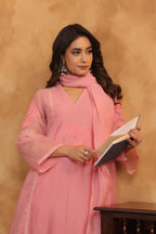 Dusty Pink Flowy Suit Set