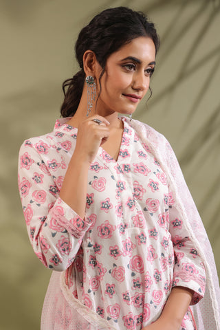 Rose A Line Kurta Set