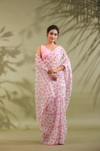 Kota Doria Flower Printed Saree