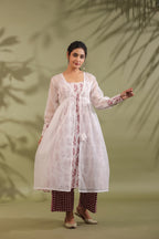 Hand Block Printed Kota Doria & Cotton Suit Set Of 3