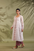 Hand Block Printed Kota Doria & Cotton Suit Set Of 3