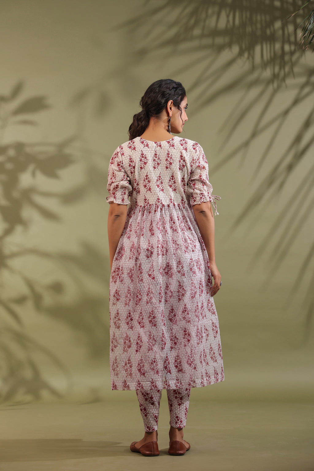 Hand Block Printed Kota Doria & Cotton Suit Set Of 2