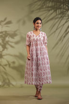 Hand Block Printed Kota Doria & Cotton Suit Set Of 2