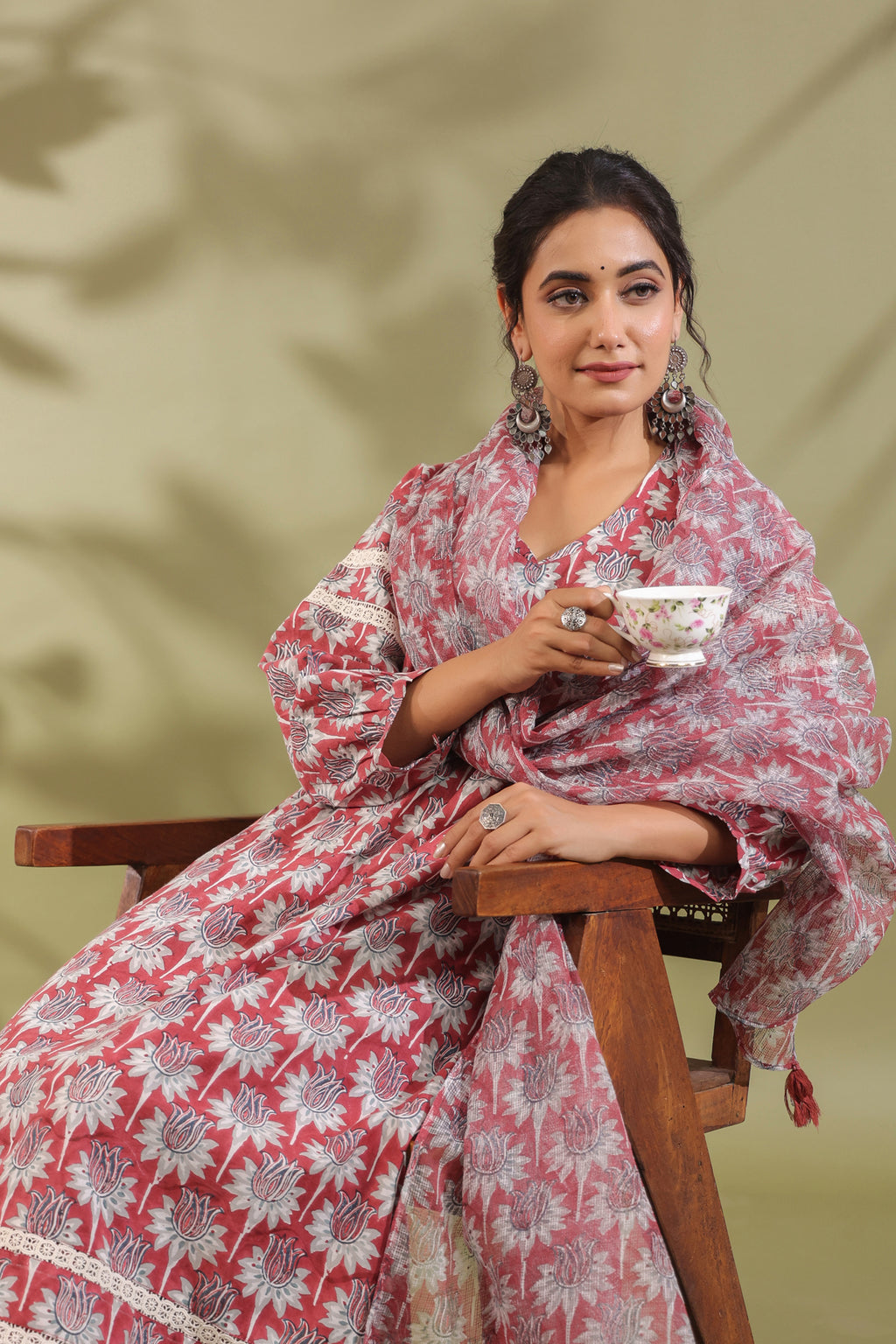 Hand Block Printed Cotton Suit Set Of 3