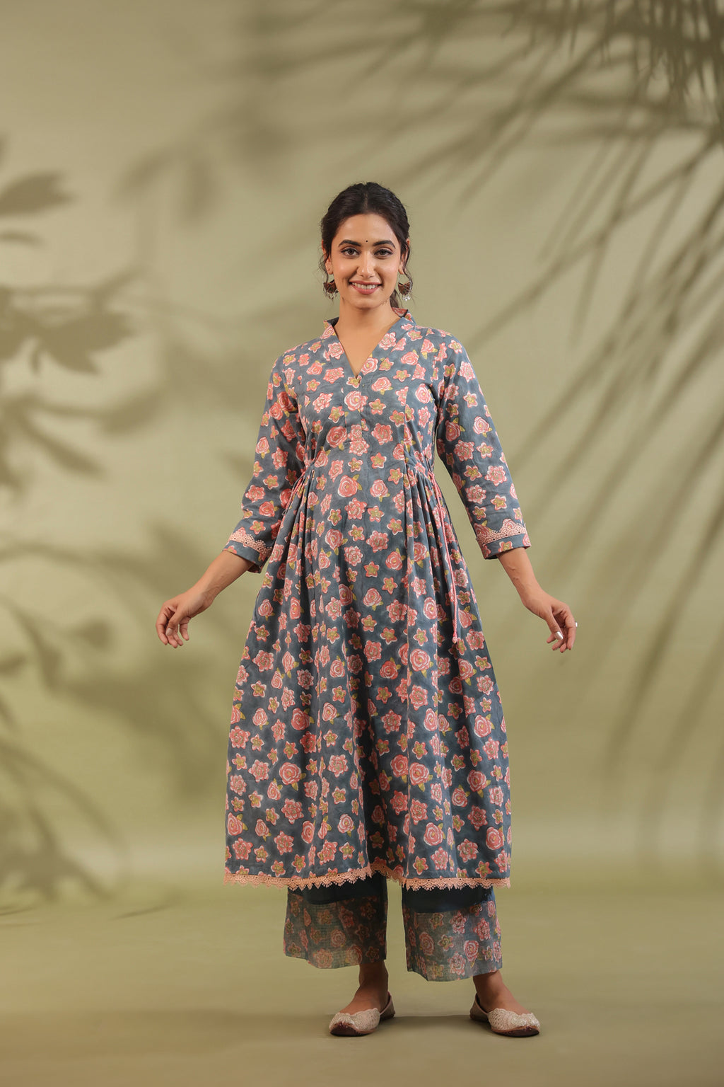 Hand Block Printed Cotton Suit Set Of 3