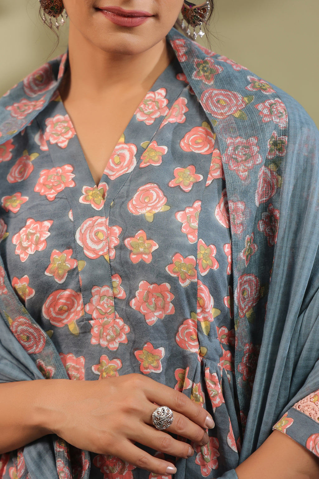 Hand Block Printed Cotton Suit Set Of 3