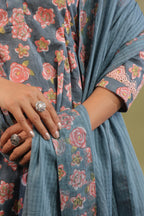 Hand Block Printed Cotton Suit Set Of 3