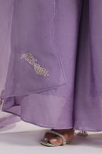 Lavender Dusk Organza  Kurta Set