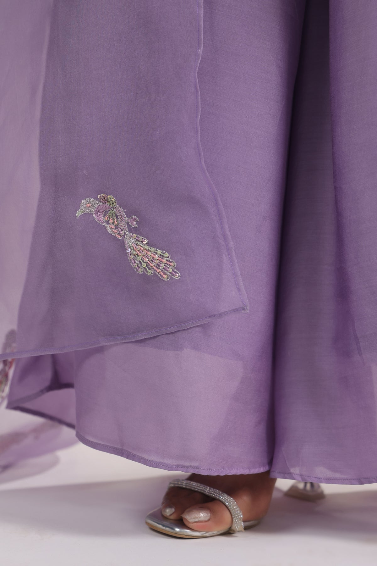 Lavender Dusk Organza  Kurta Set