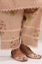Hand Block, Printed Cotton Beige Suit Set 3