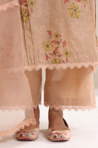Hand Block, Printed Cotton Beige Suit Set 3