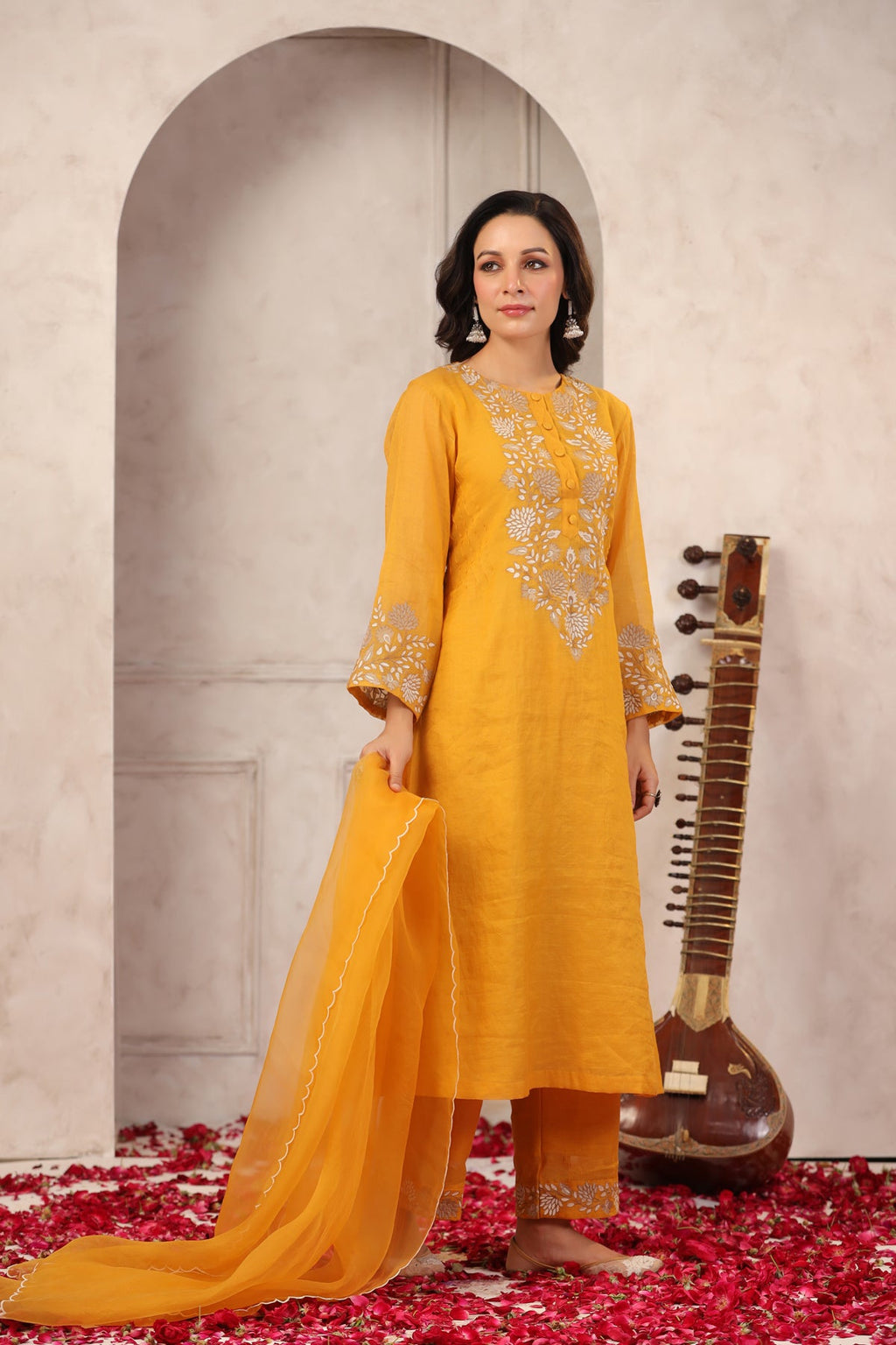 Maple Chanderi Suit Set