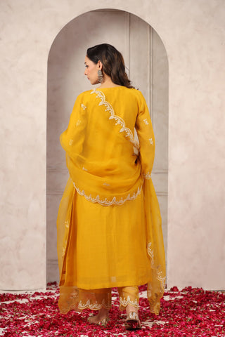 Sunflower Chanderi Suit Set