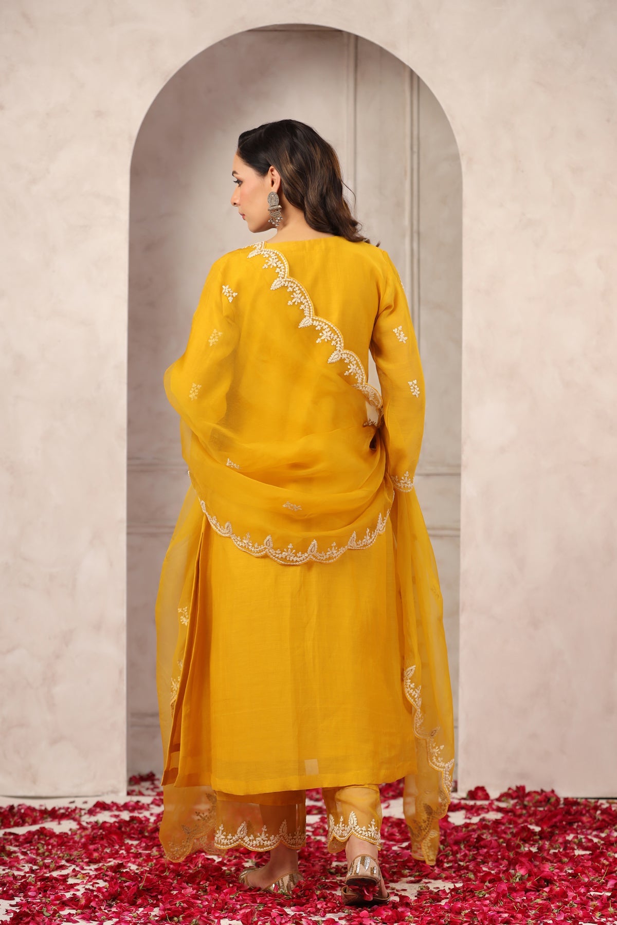 Sunflower Chanderi Suit Set