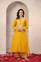 Sunflower Chanderi Suit Set
