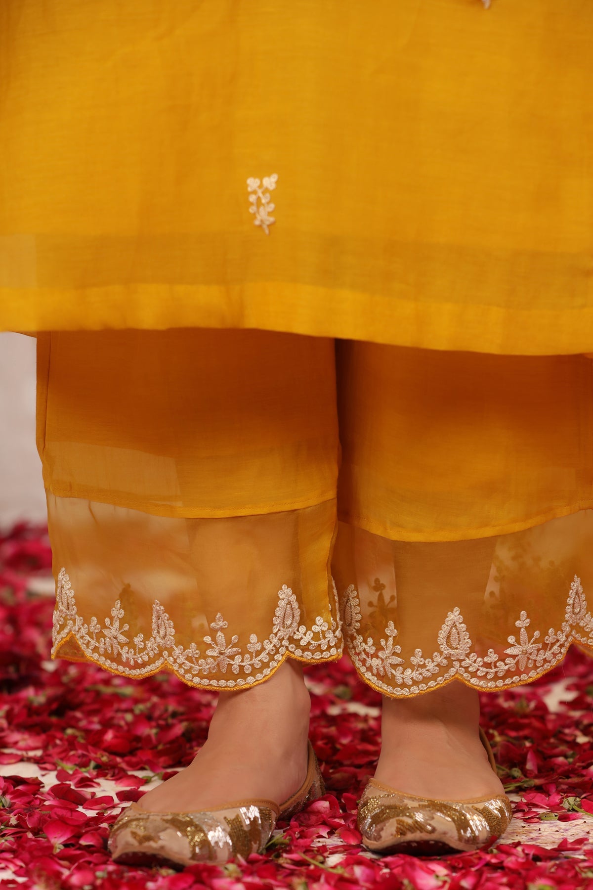 Sunflower Chanderi Suit Set