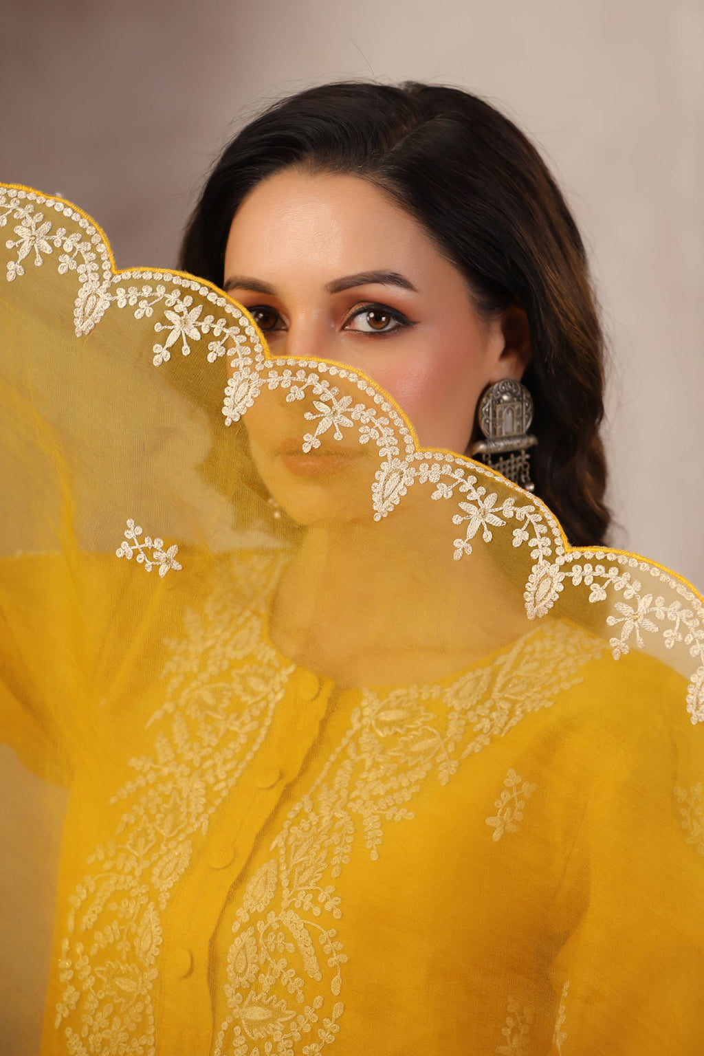 Sunflower Chanderi Suit Set