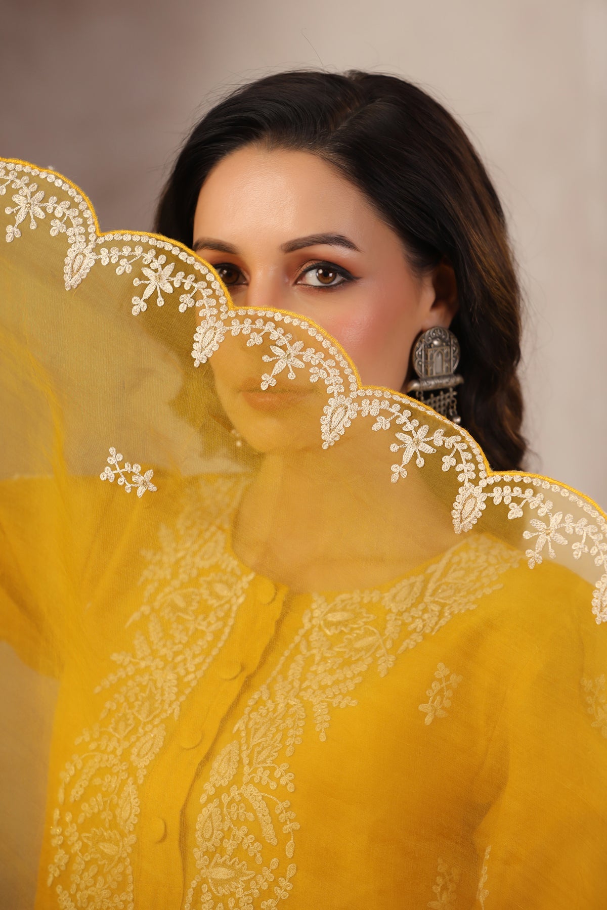 Sunflower Chanderi Suit Set