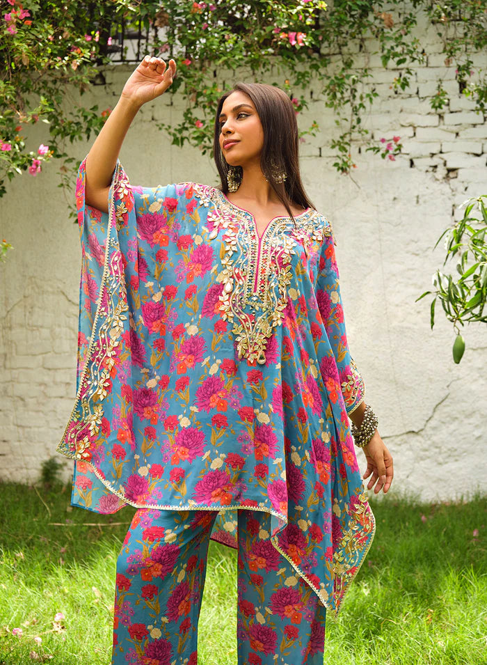Sharvani Mirror Work Kaftan Set