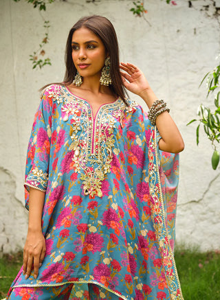Sharvani Mirror Work Kaftan Set
